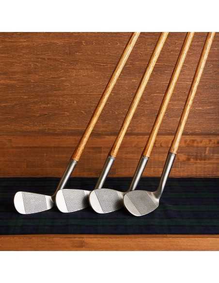 Hickory golf set 'Special' (four iron clubs) handmade in St Andrews by George Nicoll 1