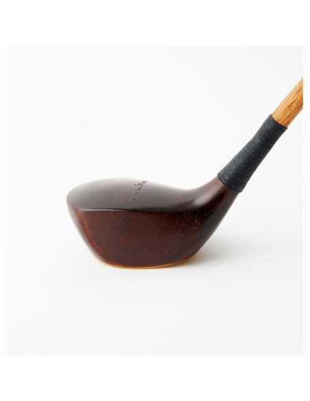 Brassie Wood by Tom Stewart. Face view. For playing hickory golf.