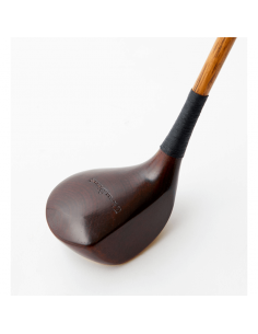 Brassie Wood by Tom Stewart. Top and face view. For playing hickory golf.