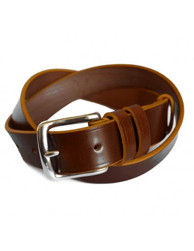 'C&C West End' Hand-Stitched Leather Belt