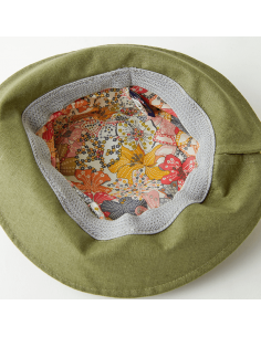 英国 ジェーン リネンキャップ ( サファリグリーン) 2