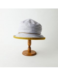 英国 リビー リネンキャップ ( ナチュラル/モスグリーン)