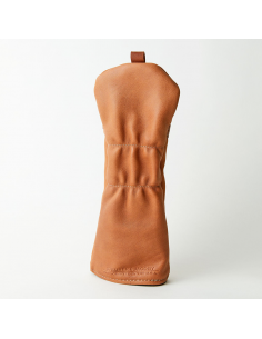 ハンドメイドレザーヘッドカバー (タン ブラウンストライプ) 2