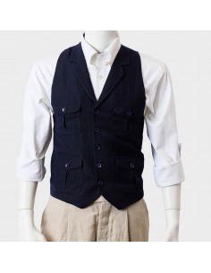 Hickory 1881 クラシックベスト（ネイビーブルー）